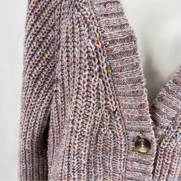 Falls Creek lavender knit cardigan - Picture 5 of 12